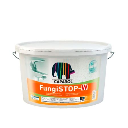 Vopsea lavabila antimucegai Caparol Fungistop-W, interior, baie si bucatarie, alb, 2,5 l
