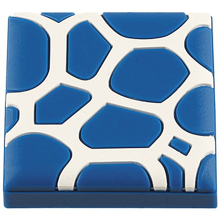 Buton Teko 8804, puzzle, silicon, albastru/alb 40 mm