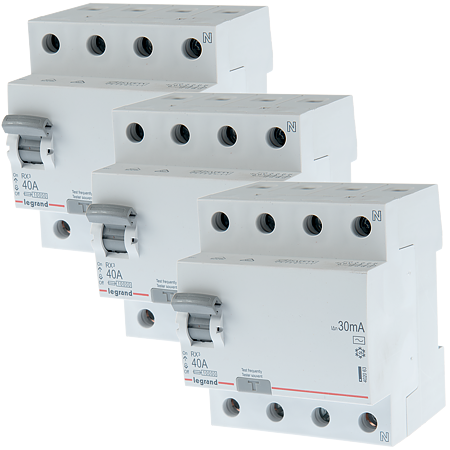 Intrerupator diferential RX3 Legrand 402063, 4P, 40A, 30mA