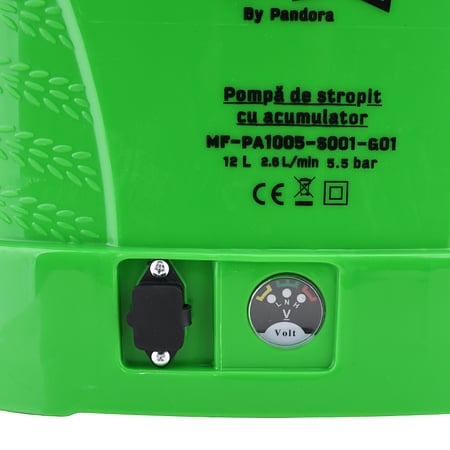 Pompa de stropit Micul Fermier Pandora, acumulator, verde, 12 l