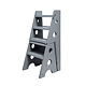 Scaun/scarita BucinMob Leddy, lemn masiv rasinoase, gri, 54.2 x 42.7 x 85 cm