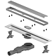 Rigola de dus Flat linear Wirquin, sifon reglabil, gratar inox, 40 cm