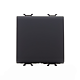 Intrerupator cap scara simplu Gewiss Chorus GW12071, 2 module, incastrat, negru, 44 x 44.2 x 30 mm