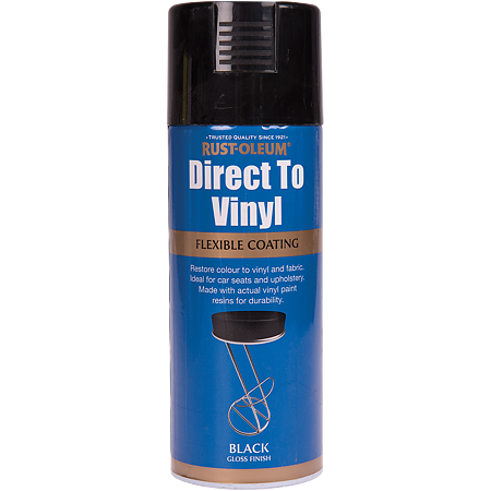 Vopsea spray direct pe vinyl Rust-Oleum, negru, lucios, interior/exterior, 400 ml