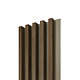 Panou decorativ Linea Comfort, 5 lamele, decor pin tobaco, maro si gri, suport placaj casmir, interior, 265 x 24,6 x 3 cm