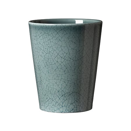 Ghiveci SK Medina Glaze, ceramica, gri petrol mat, diametru 13 cm, 15 cm