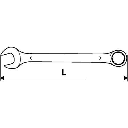 Cheie combinata fixa-inelara cu clichet, Topex, 8 mm, 135 mm