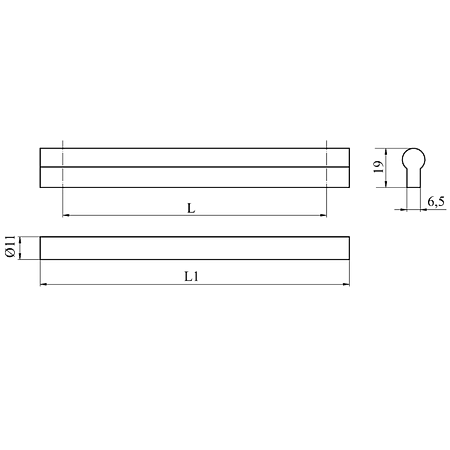 Maner AA314X 96 mm, aluminiu mat