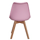 Scaun bucatarie tapitat roz Depozitul de scaune Celia, piele ecologica, cadru lemn, max. 110 kg, 48.5 x 50 x 82.5 cm