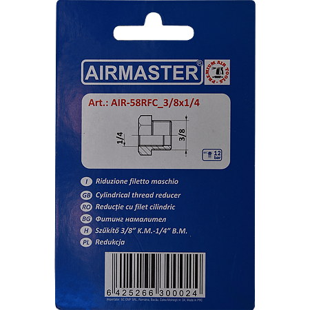 Reductie cu filet exterior Airmaster, 3/8 – 1/4"