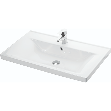 Set mobilier de baie Badenmob Seria 786, baza lavoar 65cm, oglinda cu dulap, MDF/PAL, maro/alb Set mobilier de baie Badenmob Seria 786, baza lavoar 65cm, oglinda cu dulap, MDF/PAL, maro/alb