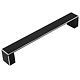 Maner aluminiu AA330B 96 mm, anodizat negru lucios
