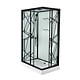 Cabina de dus Sanotechnik Deco Black 2, dreptunghiulare, sticla 5 mm, Easy-Clean, profile aluminiu negre mate, cu hidromasaj, 120 x 80 x 215 cm