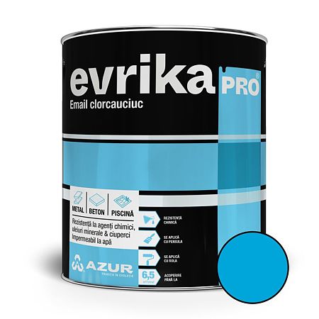 Email metal / beton / piscina Clorcauciuc Evrika Pro, exterior, bleu, 0.75 l