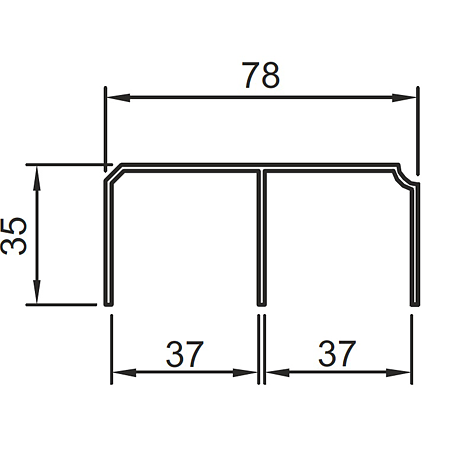 Profil ghidare superior, Laguna, aluminiu, sampanie, 4 m