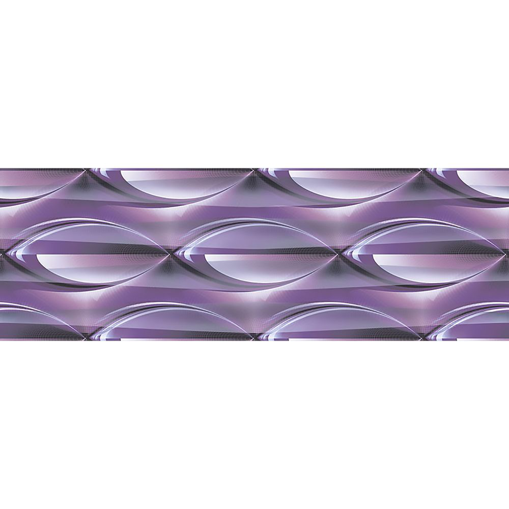 Faianta baie rectificata Bowl Purple DK, mov, lucios, model, 75 x 25 cm Arabesque