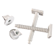 Set suruburi pentru fixare capac WC, plastic, alb, 7.5 cm