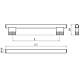 Maner AA324 320 mm, aluminiu mat
