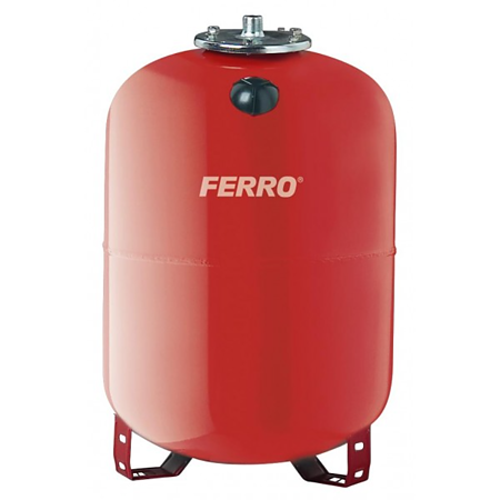 Vas de expansiune pentru apa calda Ferro CO80S, RV80, montaj pe pardoseala, rosu, 80 l