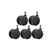 Set 5 roti Kronsit pentru scaun birou, cu pivot, plastic, negru, 60 mm diametru Set 5 roti Kronsit pentru scaun birou, cu pivot, plastic, negru, 60 mm diametru