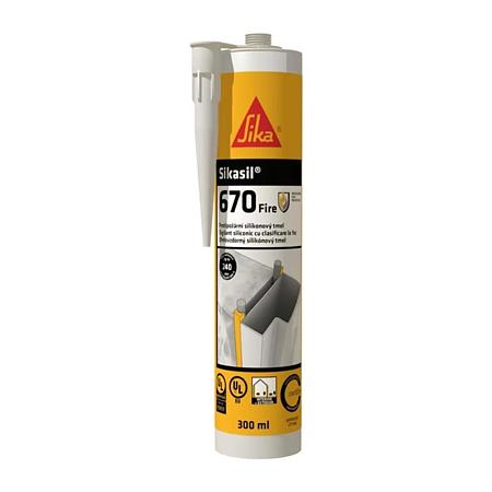 Sigilant pentru rosturi Sikasil®-670 Fire, interior/exterior, alb, 300 ml
