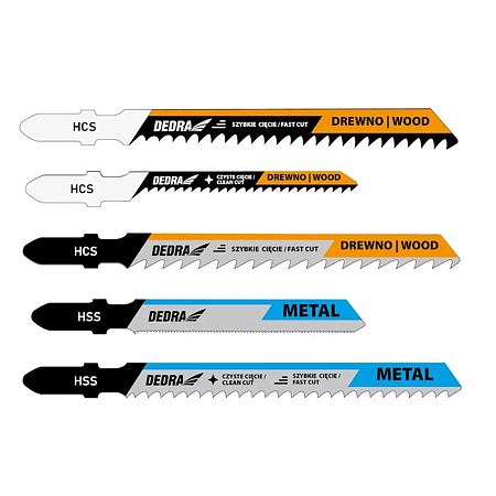 Set panze fierastrau vertica Dedra 08T001, 5 buc/set