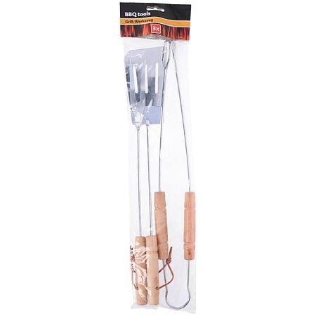 Set 3 ustensile pentru gratar BBQ Collection, 6.5 x 38 cm 