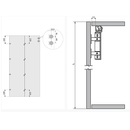 Sistem de glisare Falcon 01 SDS 9700, pentru 2 usi pliabile, incarcare 50 kg