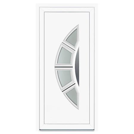 Usa PVC pentru intrare KT35, alb, 98 x 200 cm, 5 camere, stanga