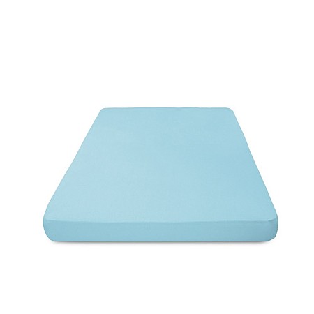 Husa saltea Jersey bleu, cu elastic, bumbac 100%, 140 x 200 cm Husa saltea Jersey bleu, cu elastic, bumbac 100%, 140 x 200 cm