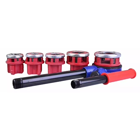 Set clupa filetat manuala Dedra 07A78, otel, 3/8", 1/2", 3/4", 1", 1 1/4"