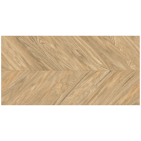 Gresie portelanata exterior/interior KAI Tilia brown, rectificata, tip chevron, mat, decor lemn, maro, 60 x 120 cm