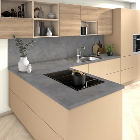 Placa antistropi Egger F186 ST9 / F032, Beton Chicago gri deschis / Granit Cascia gri, 2 fete, 4100 x 640 x 8 mm