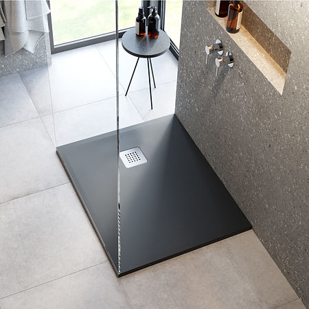 Cadita de dus Marmite, compozit, negru, dreptunghiulara, 1200 x 900 x 32 mm