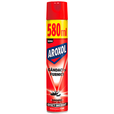 Spray gandaci/furnici Aroxol, efect imediat, 580 ml