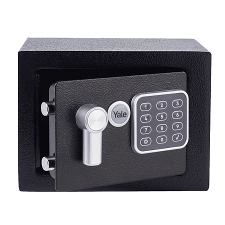 Mini seif Yale, electronic, negru, 170 x 230 x 170 mm