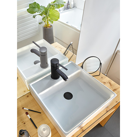 Ventil lavoar Wirquin Black Touch, alama, Quick Clac, negru mat, diametru 1 1/4 toli