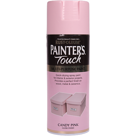 Vopsea spray decorativa Rust-Oleum Painter`s Touchs, roz candy, lucios, interior/exterior, 400 ml