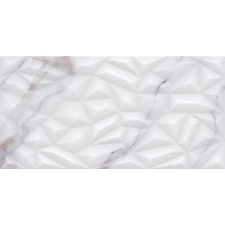 Faianta baie Cesarom Firenze, alb stralucitor, mat, aspect de marmura, 60 x 30 cm