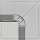 Profil de colt exterior pentru banda LED 804.10.PKR2, aluminiu, montaj incastrat, lucios, argintiu, l 21 x h 10 mm, L 2,7 m