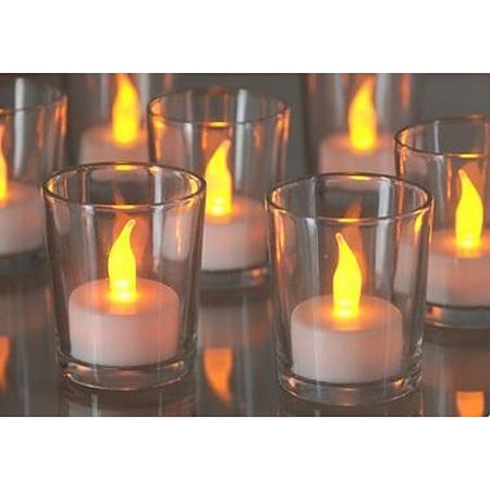 Set 4 lampi tip lumanare, 1 x LED, 18 mm