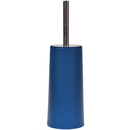 Perie WC MSV Slim, polipropilena/metal inoxidabil, albastru, 10 x 22 cm