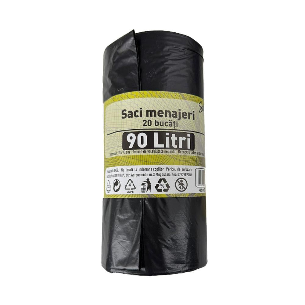 Saci menajeri 90 l, 20 buc/rola