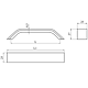 Maner AA337 224 mm, aluminiu mat