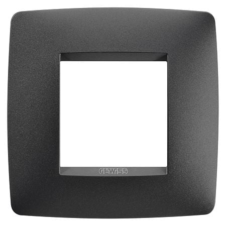 Rama decorativa modulara Gewiss One, 2 module, negru