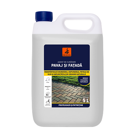 Solutie de curatare pavaj si fatada Dragon, 5 l