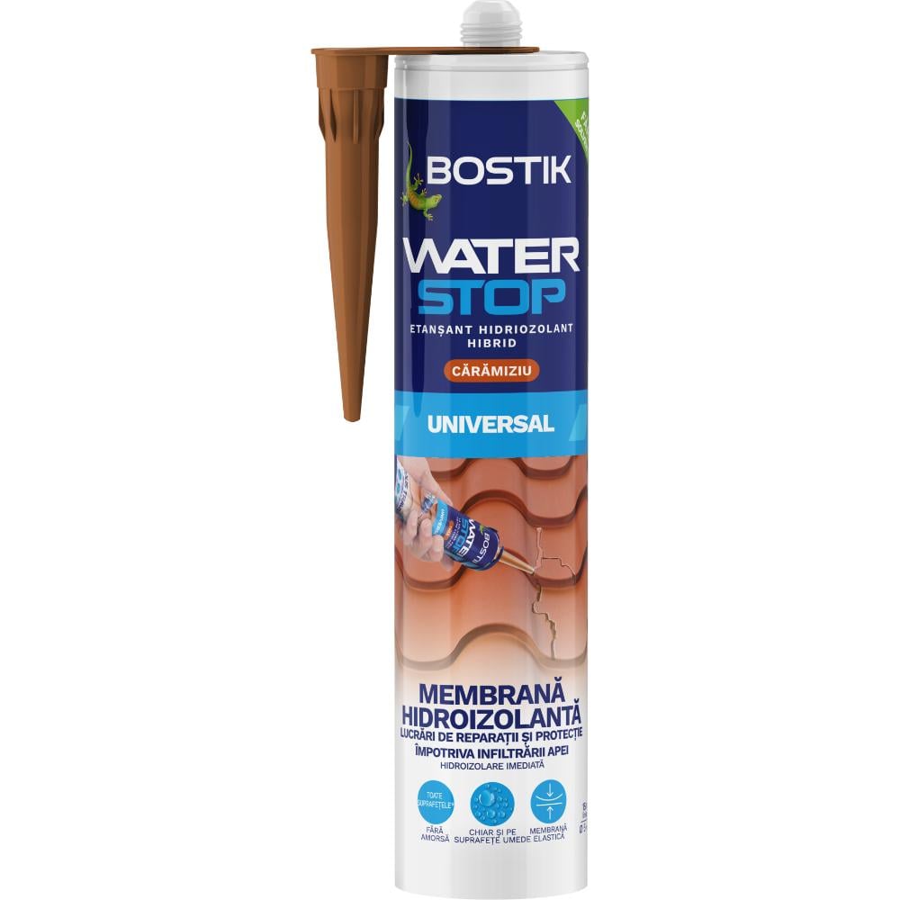 Etasant pentru hidroizolatie Bostik Water Stop, caramiziu, 290 ml