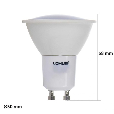 Spot LED Lohuis GU10, 6,5W, 500 lm, lumina rece