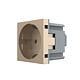 Modul priza simpla Schuko Livolo VL-FCTC16A, policarbonat, auriu