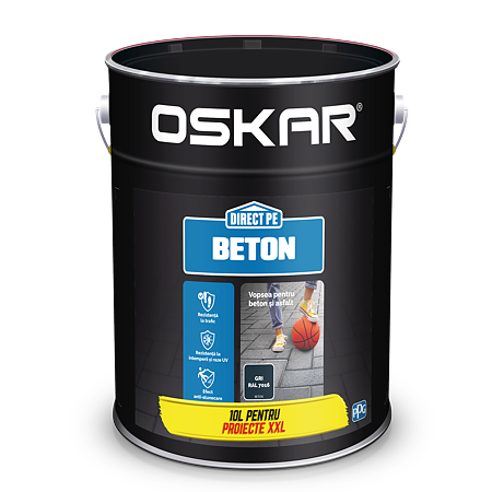Email Oskar Direct pe beton, gri RAL 7016, interior/exterior, 10 l